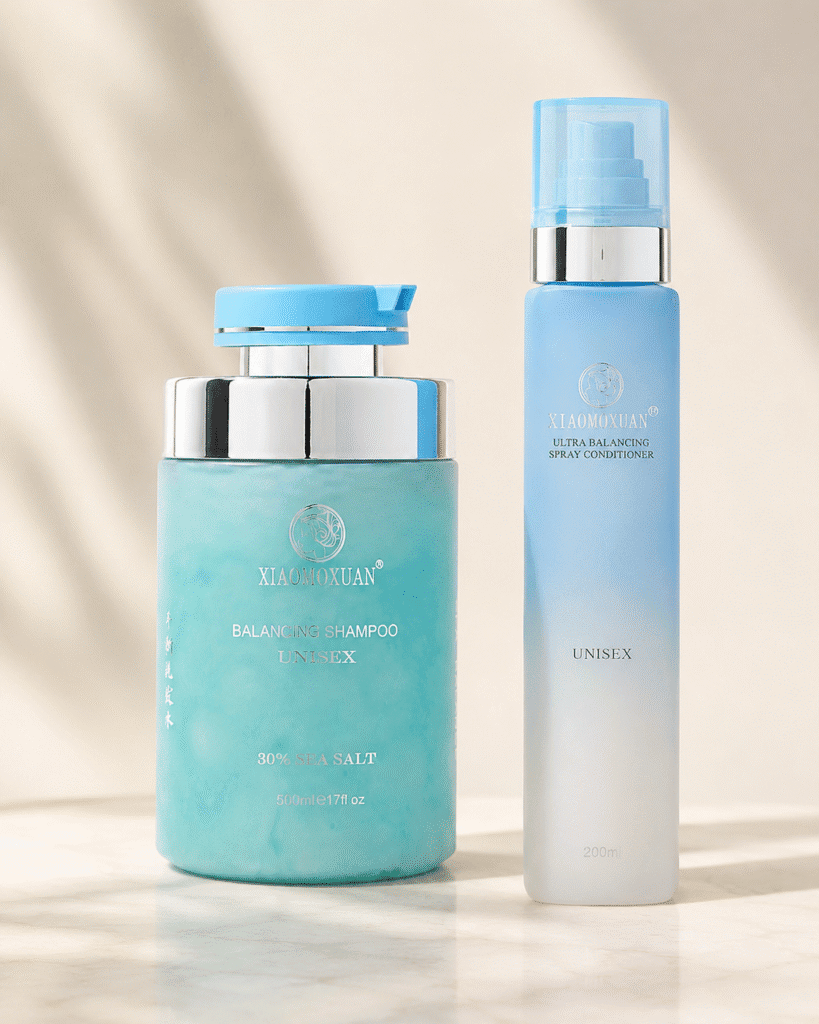 Szampon balansujący i spray-odżywka Xiaomoxuan Sea Balance
